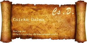 Csirke Dalma névjegykártya